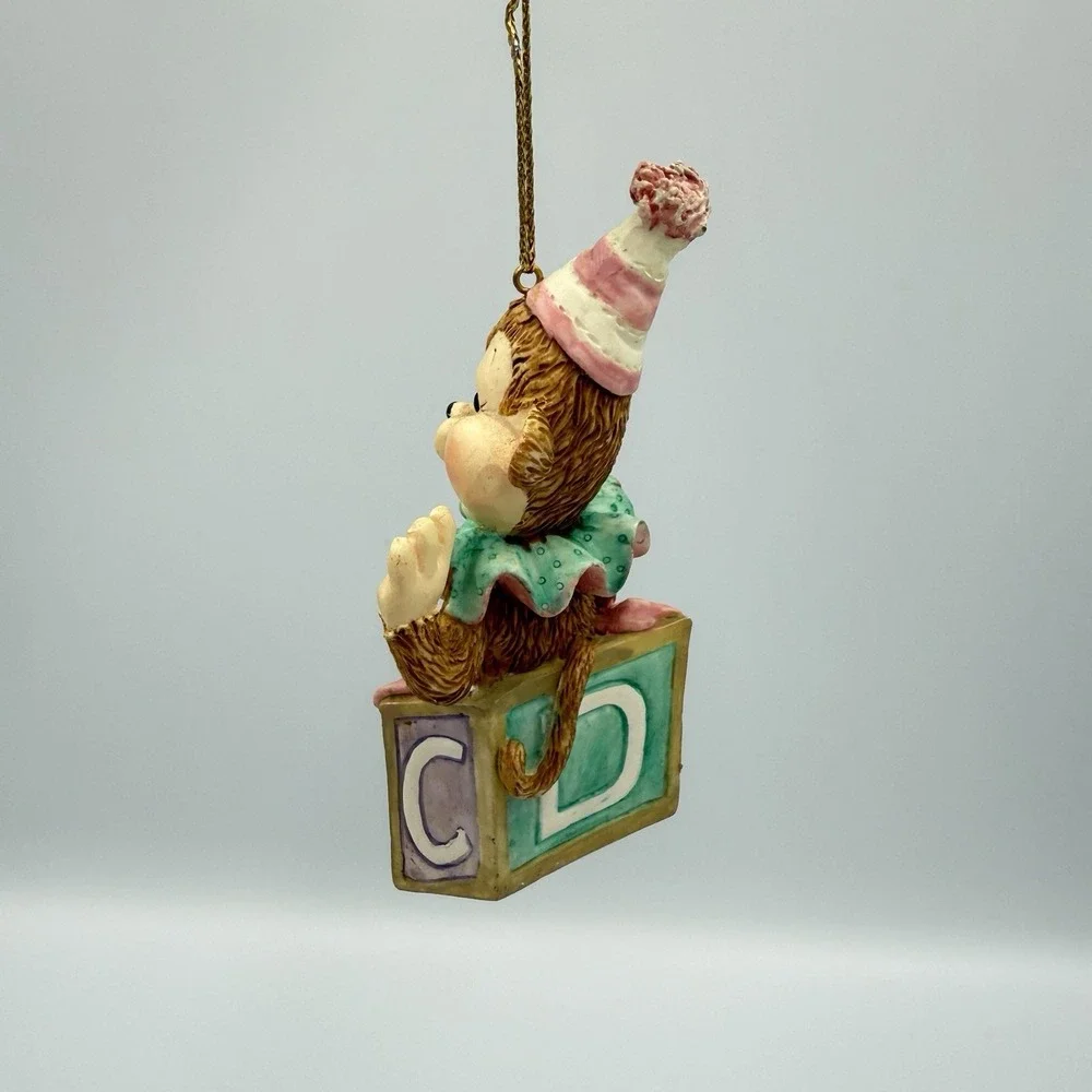 Lot of 3 Monkey‎ Ornaments Christmas Holiday Tree Sock Monkey Hanging